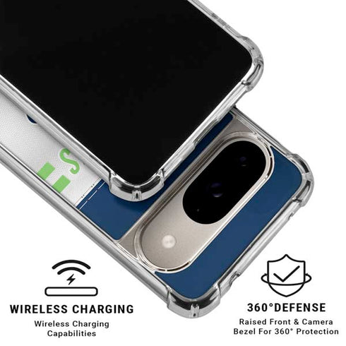 NFL Seattle Seahawks White Striped Google Pixel 10 Clear Case